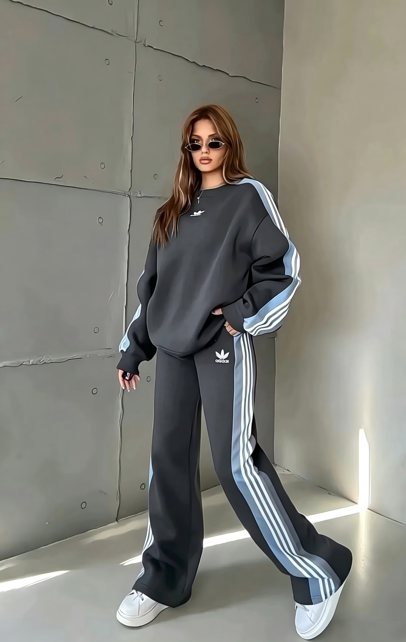 Rebelline Side Stripe Tracksuit Set