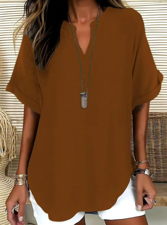 V-neck top - Lightweight, elegant, and versatile