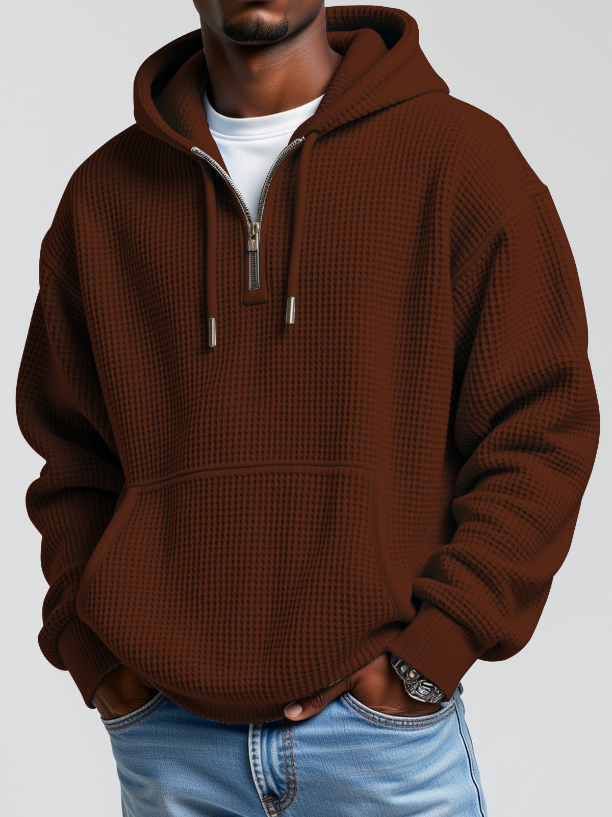 Knitted hoodie