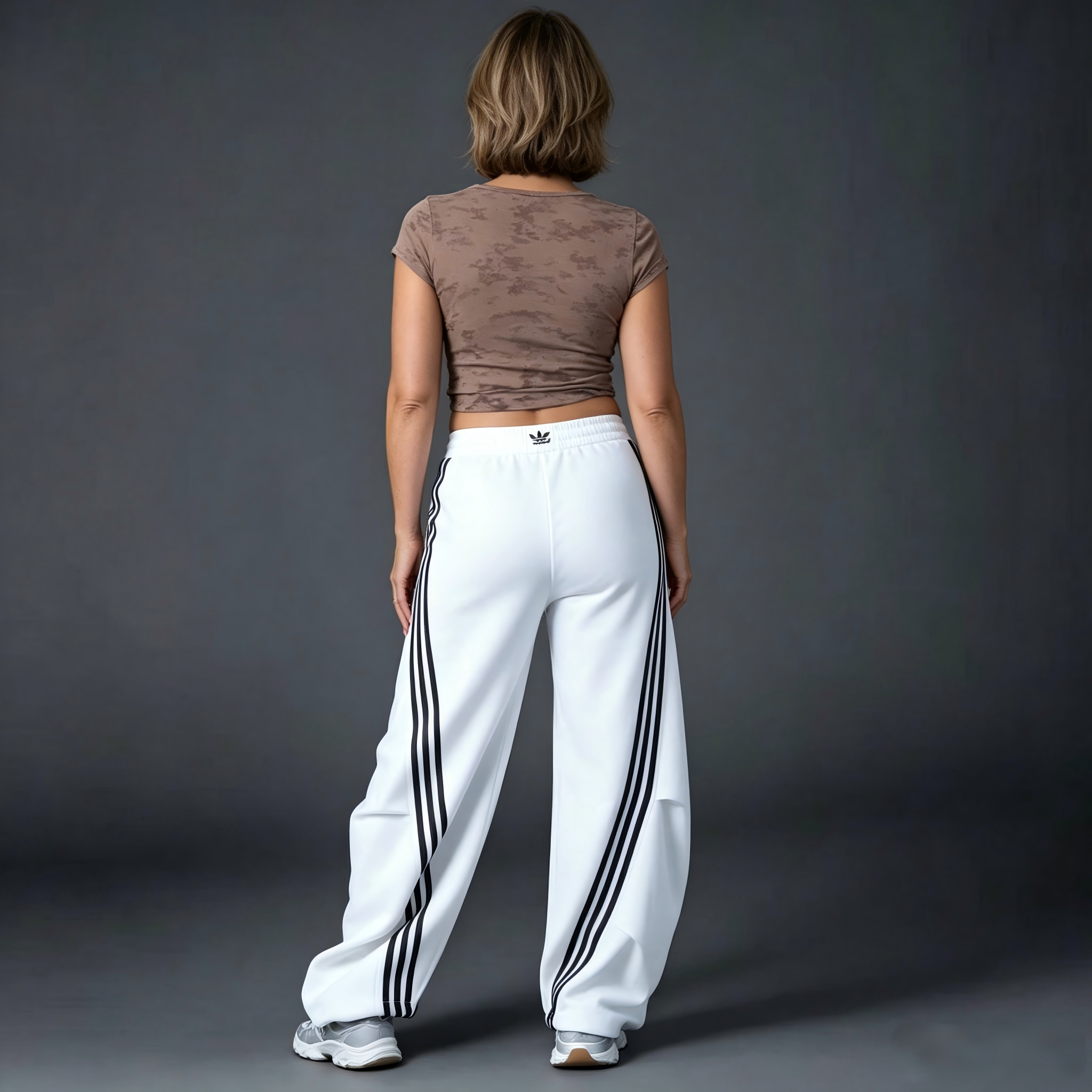 Comfort Wide-Leg Stripe Track Pants