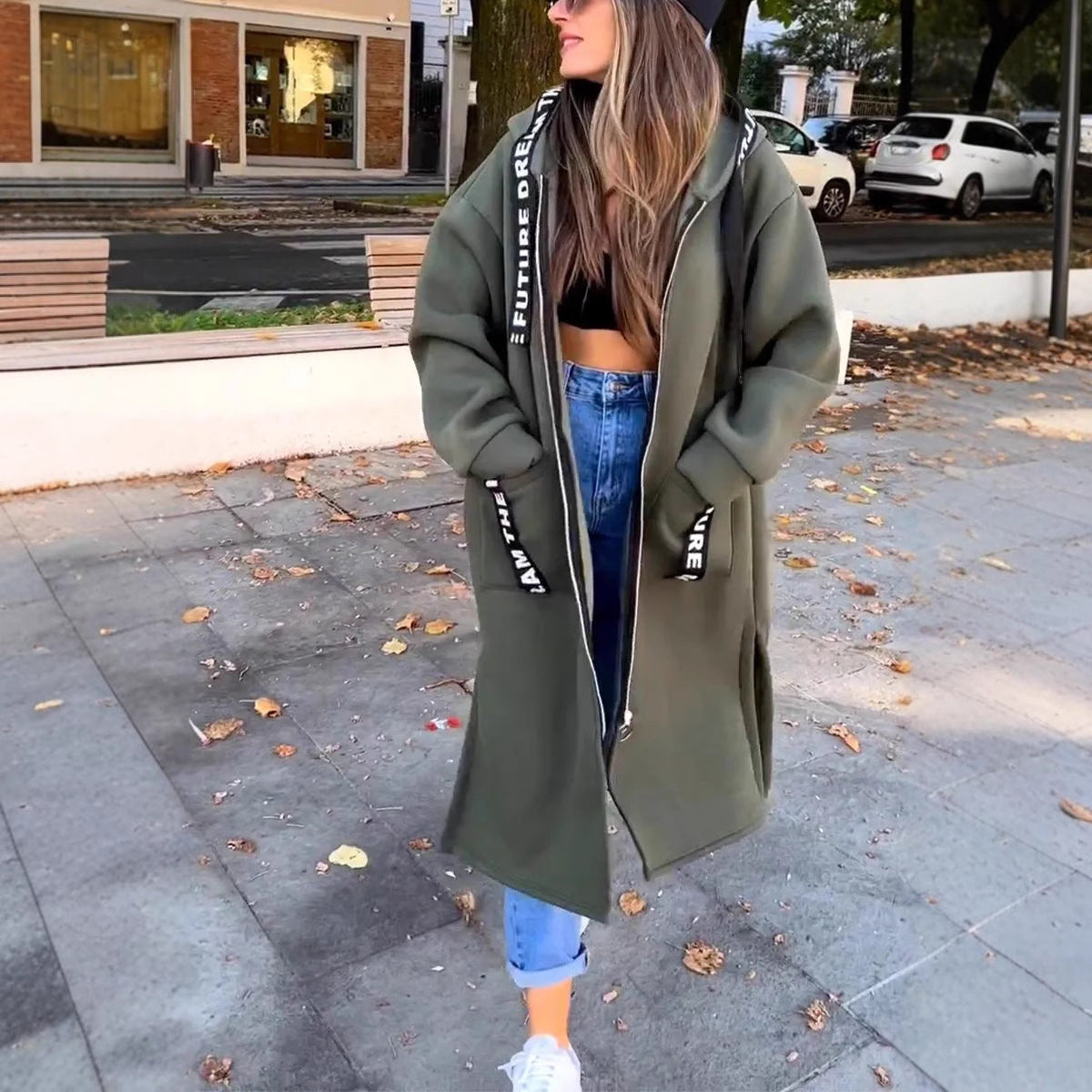 💃Oversize-Kapuzen-Sweatshirt-Mantel für Damen